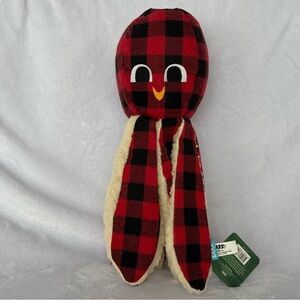 BARK BOX Plaid Ollie the Octopus Dog Toy - BarkBox Ollie Dog Toy - M-L